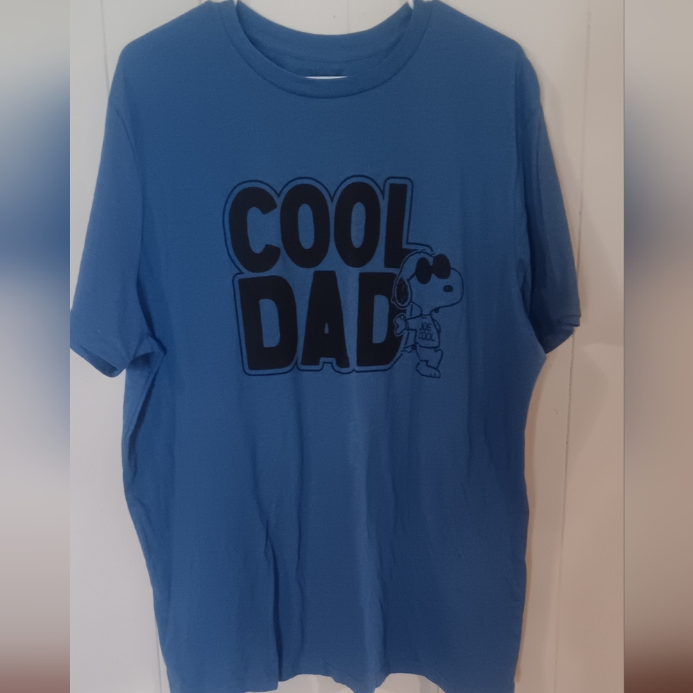 Peanuts Blue Cool Dad Short Sleeve Tee